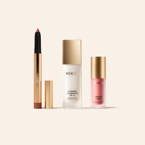 The Summer Set featuring the Eye Perfecting Shimmer Stick, Changing Foundation and Vibrant Cheeks Liquid Blush