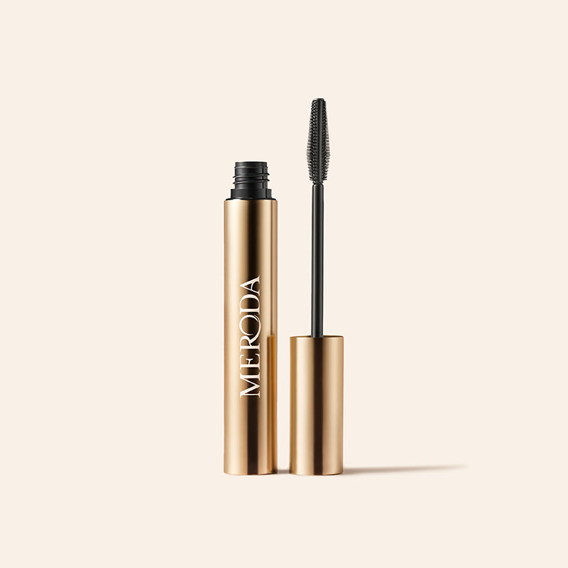 Gilded Lashes Mascara in a gold metallic tube with a silicone wand for lengthening and volumising.