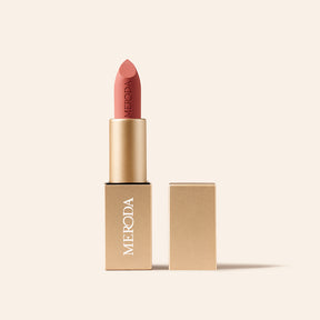Velvet Dream Lipstick in Pink Peony with gold packaging
